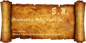 Buchvald Mátyás névjegykártya